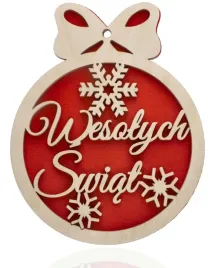 duza-czerwona-bombka-swiateczna-drewniana-wesolych-swiat