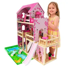 drewniany-domek-dla-lalek-sonia-90-cm-basen-zjezdzalnia-mebelki-zabawka