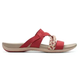 clarks-sandaly-damskie-tealite-slide-czerwone-skorzane-36