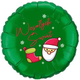 balon-foliowy-bajeczne-swieta-wesolych-swiat-mikolaj-zielony