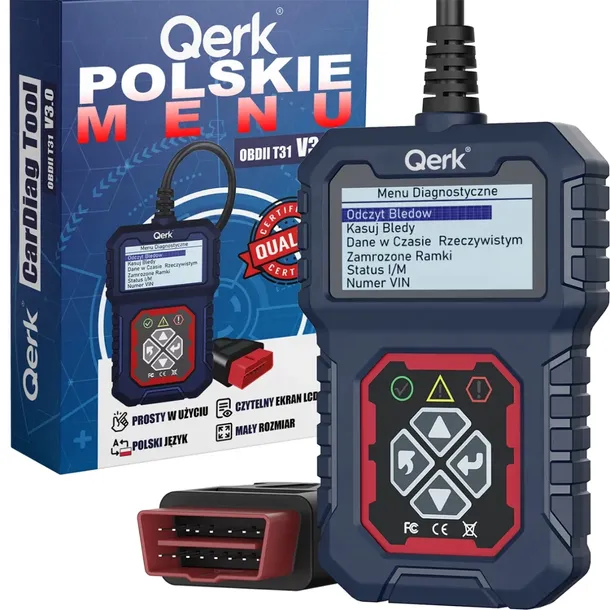 ZAKTUALIZOWANY INTERFEJS DIAGNOSTYCZNY TESTER OBD2 JĘZYK POLSKI SKANER PL