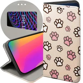 etui-z-klapka-do-honor-90-lite-5g-wzory-lapki-slady-lapa-stopa-futeral-case