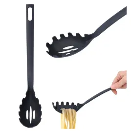 lyzka-kuchenna-do-makaronu-spaghetti-284-cm-cedzak-czarny-plastik-solidna