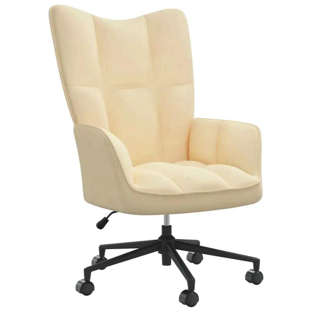 fotel-kremowy-obity-aksamitem