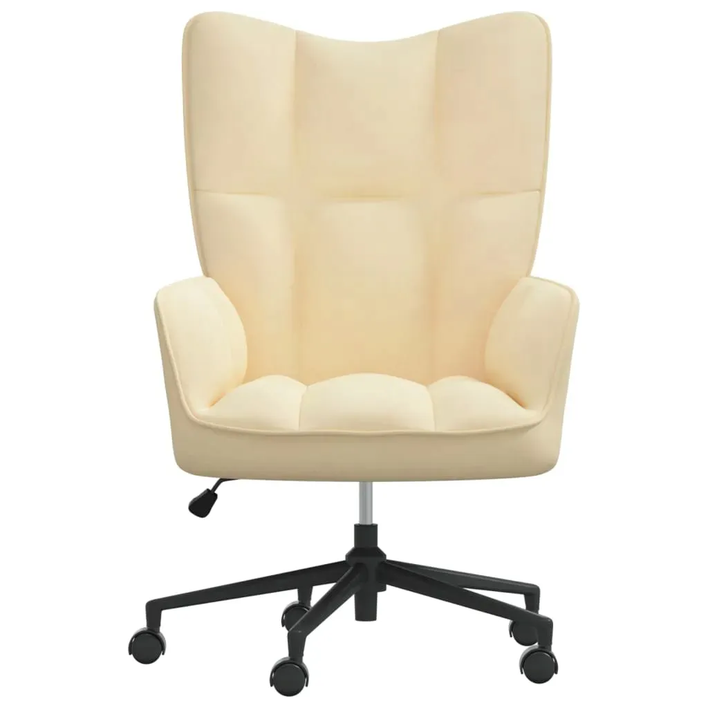 fotel-kremowy-obity-aksamitem