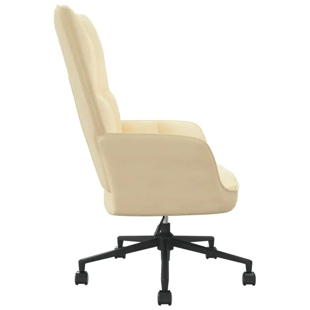 fotel-kremowy-obity-aksamitem