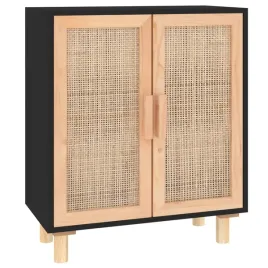 komoda-czarna-60x30x70-cm-lita-sosna-i-naturalny-rattan