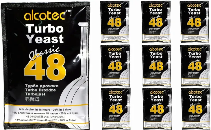 Alcotec Classic 48 Turbo Yeast drożdże gorzelnicze 10 szt