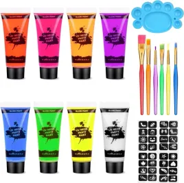 farby-do-twarzy-ciala-swiecace-w-uv-8x10ml-ultrafiolecie-szablony-pedzelki
