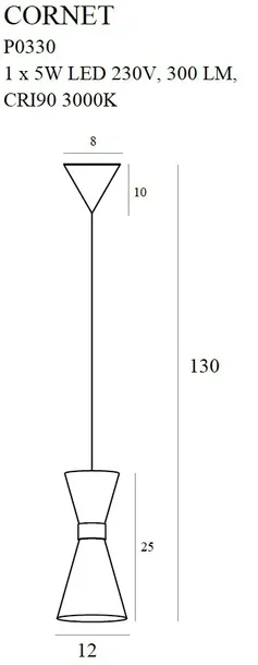 lampa-wiszaca-led-cornet-p0330-maxlight-pomieszczenie-biuro-jadalnia-korytarz-schody-kuchnia-salon-sypialnia