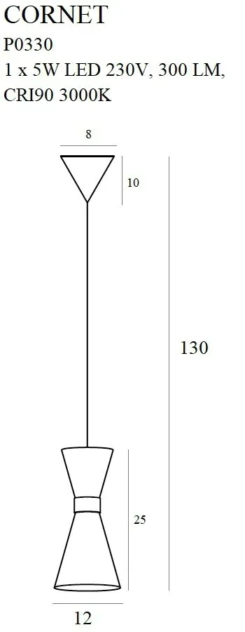 lampa-wiszaca-led-cornet-p0330-maxlight-stan-nowy