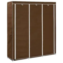 szafa-z-przegrodami-i-drazkami-brazowa-150x45x175-cm-tkanina