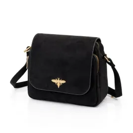 torebka-damska-listonoszka-czarna-zamszowa-eko-skora-pszczolka-crossbody