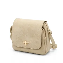 torebka-damska-listonoszka-bezowa-skora-eko-zamsz-pszczolka-crossbody
