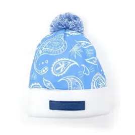 czapka-zimowa-chillout-cths-flower-blu-z-pomponem
