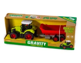 zielony-traktor-z-przyczepa-maszyna-rolnicza