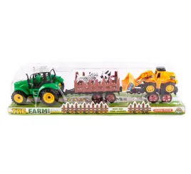 traktor-z-przyczepa-figurki-koparka-rozne-kolory