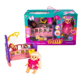 lalka-w-sukience-zestaw-z-lozeczkiem-do-spania