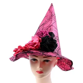 rozowy-kapelusz-czarownicy-wiedzmy-halloween-rozmiar-uniwersalny