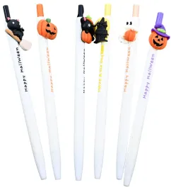 halloween-dlugopis-straszny-cienkopis-dynia-duch-kot-zestaw-6szt