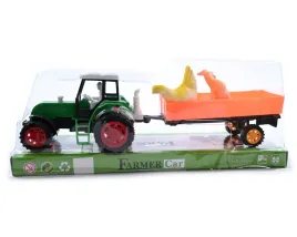 traktor-z-przyczepa-rolnicza-maszyna-ciagnik-rozne-kolory