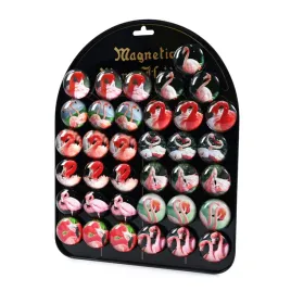 magnesy-na-lodowke-szklane-flamingi-zestaw-36szt