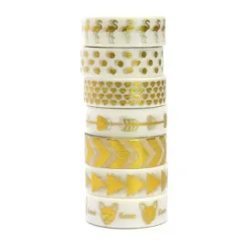tasma-klejaca-zlota-washi-tape-5m-zestaw-7szt