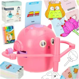 robot-edukacyjny-interaktywny-nauka-rysowania-pisania-zestaw-fiszki-mazaki