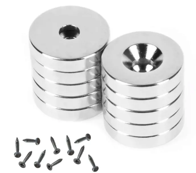 MAGNES NEODYMOWY POD WKRĘT 14x3 mm MOCNY - 10 SZT