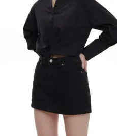 czarna-jeansowa-spodniczka-mini-cropp-xs