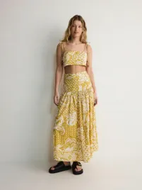 musztardowy-bawelniany-top-z-wiazaniami-reserved-m