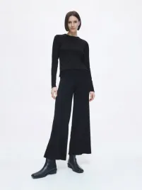 czarne-spodnie-ze-strukturalnej-dzianiny-reserved-xl