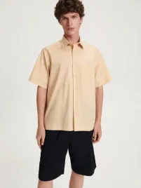 bezowa-koszula-meska-z-krotkim-rekawem-reserved-xl