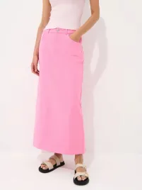 rozowa-jeansowa-spodnica-maxi-mohito-xl