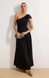 czarna-asymetryczna-sukienka-z-kokarda-trendyol-xl