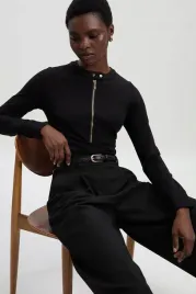 czarne-body-ze-zlotym-zamkiem-karen-millen-l