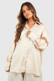 bezowa-satynowa-koszula-boohoo-xs