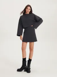 szara-spodnica-mini-reserved-s