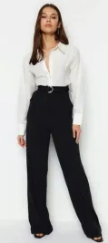 czarne-spodnie-z-paskiem-trendyol-s