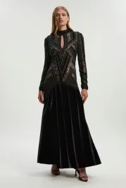 czarna-sukienka-maxi-na-dlugi-rekaw-ze-zdobieniami-karen-millen-xl