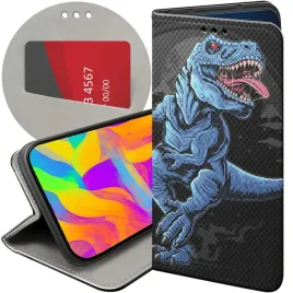 etui-do-samsung-galaxy-s21-ultra-wzory-dinozaury-reptilia-prehistoryczne