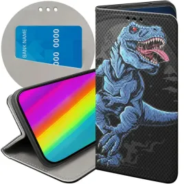 etui-z-klapka-do-xiaomi-13t-wzory-dinozaury-reptilia-prehistoryczne-futeral