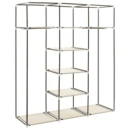 vidaxl-szafa-z-przegrodami-i-drazkami-kremowa-150x45x175-cm-tkanina