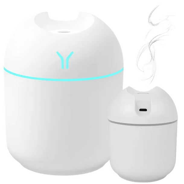NAWILŻACZ POWIETRZA DYFUZOR ZAPACHOWY AROMATERAPIA USB PODŚWIETLENIE 250ML