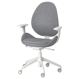ikea-hattefjall-krzeslo-z-podlokietnikami-gunnared-srednioszary-bialy