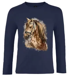 bluzka-t-shirt-z-dlugim-rekawem-konie-producent