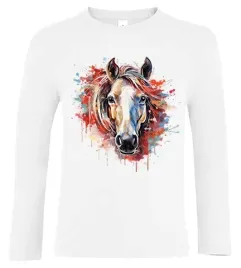 bluzka-t-shirt-z-dlugim-rekawem-konie-producent