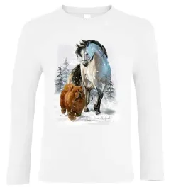 bluzka-t-shirt-z-dlugim-rekawem-konie-producent