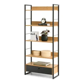 regal-z-szuflada-do-salonu-lionel-dab-czarne-drewno