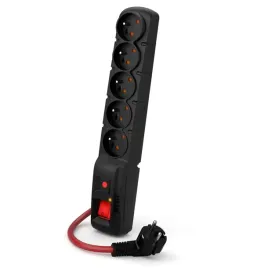 filtr-przeciwprzepieciowy-acar-f5-3m-5-gniazd-16a-czerwony-przewod-w2290